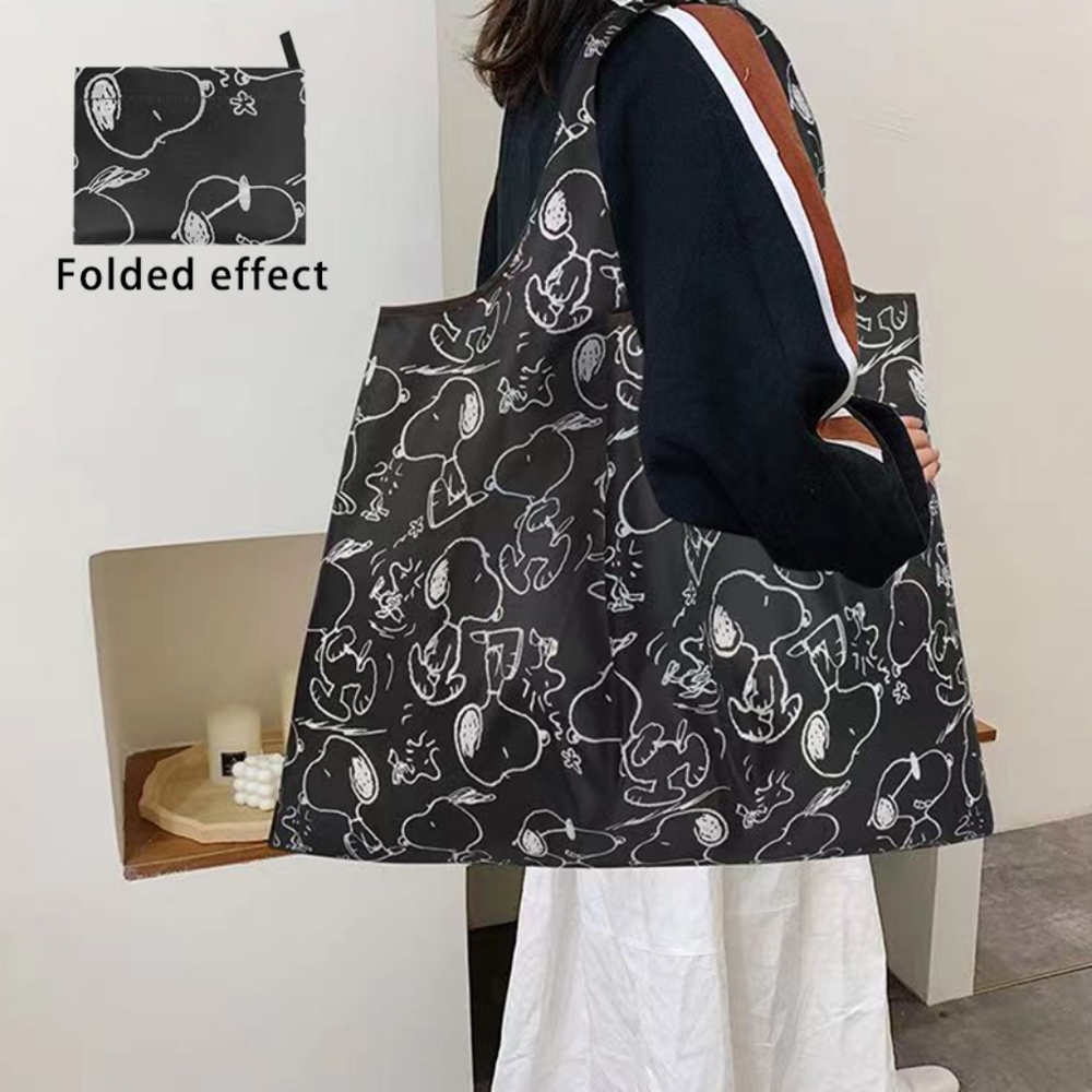 🆕 Snoopy Foldable Reusable Grocery Shopping Bag Pouch